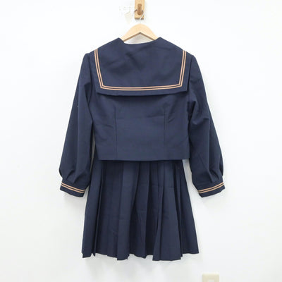 【中古】東京都 松江第二中学校 女子制服 4点（セーラー服・シャツ・スカート）sf018341