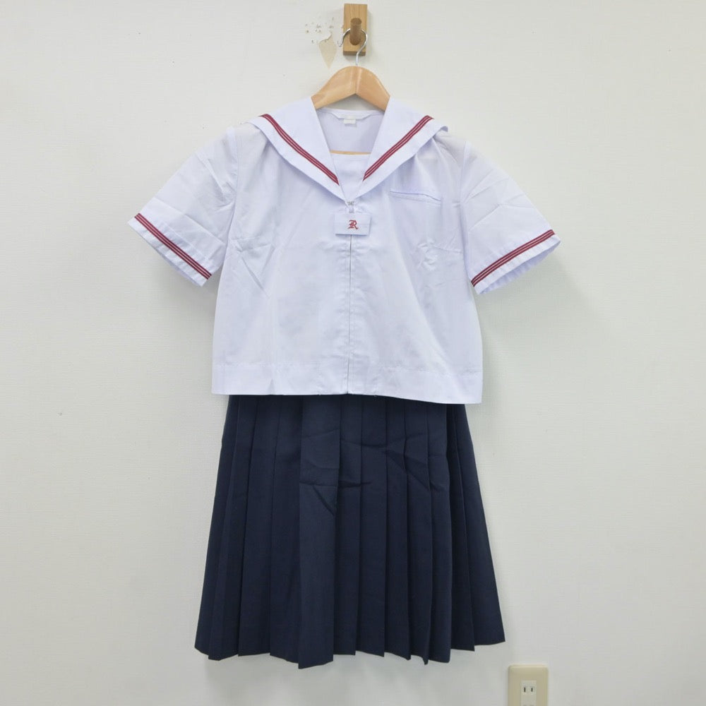 【中古】東京都 墨田区立両国中学校 女子制服 3点（セーラー服・スカート）sf018345