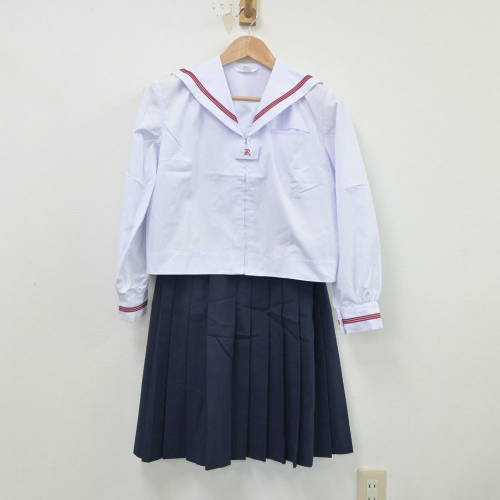 【中古】東京都 墨田区立両国中学校 女子制服 3点（セーラー服・スカート）sf018345