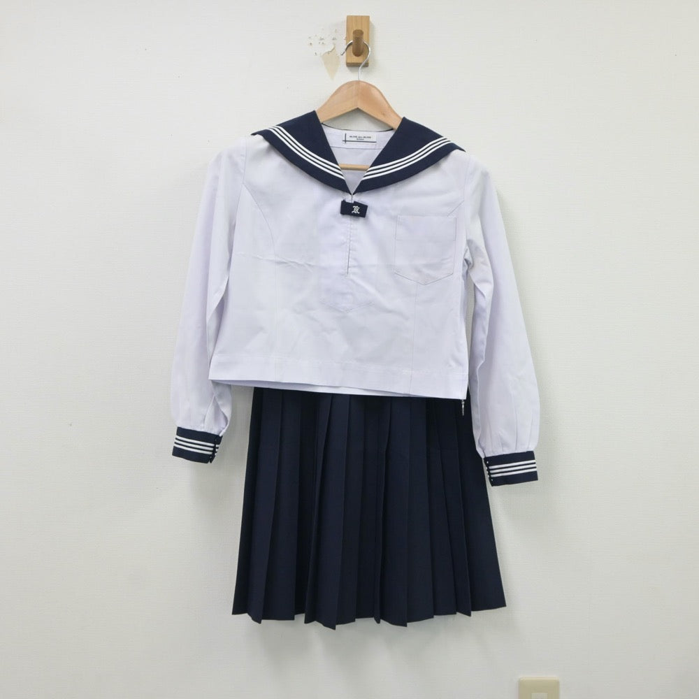 【中古】高知県 高知商業高等学校 女子制服 6点（セーラー服・セーラー服・ニット・スカート）sf018347