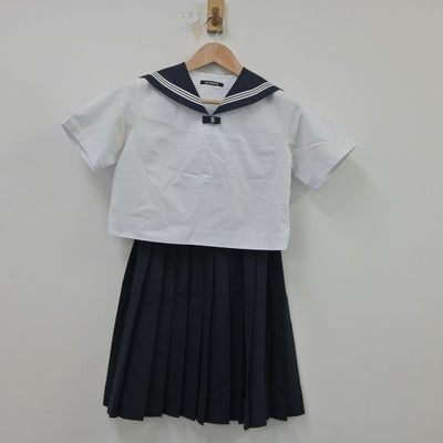 【中古】高知県 高知商業高等学校 女子制服 3点（セーラー服・スカート）sf018349