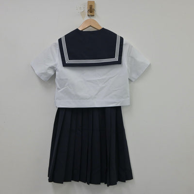 【中古】高知県 高知商業高等学校 女子制服 3点（セーラー服・スカート）sf018349