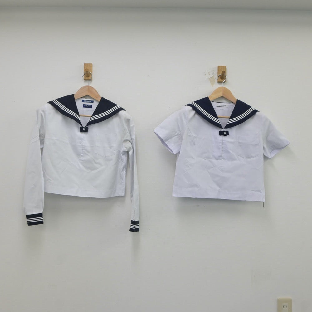 【中古】高知県 高知商業高等学校 女子制服 2点（セーラー服）sf018350