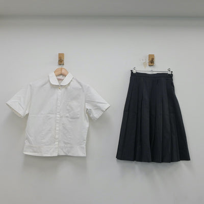 【中古】静岡県 藤枝順心高等学校 女子制服 3点（シャツ・スカート）sf018352