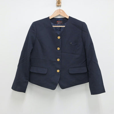 【中古】静岡県 藤枝順心高等学校 女子制服 3点（ブレザー・ジャンパースカート）sf018353