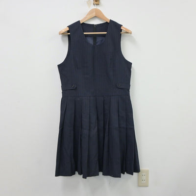 【中古】静岡県 藤枝順心高等学校 女子制服 3点（ブレザー・ジャンパースカート）sf018353