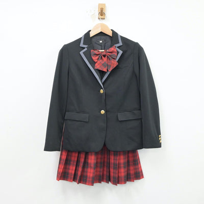 【中古】北海道 北海道芸術高等学校 女子制服 4点（ブレザー・ニット・スカート）sf018355