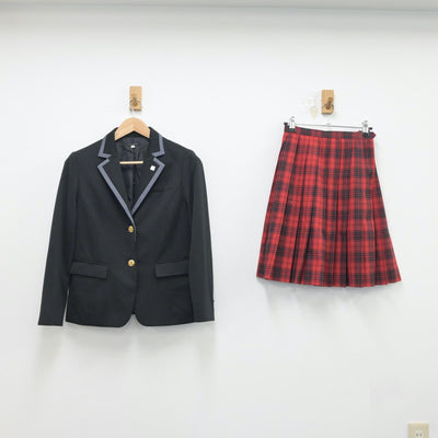 【中古】北海道 北海道芸術高等学校 女子制服 4点（ブレザー・ニット・スカート）sf018355