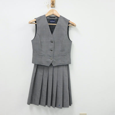 【中古】香川県 さぬき市立長尾中学校 女子制服 3点（ブレザー・ベスト・スカート）sf018365