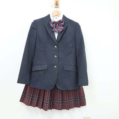 【中古】東京都 帝京中学校 女子制服 5点（ブレザー・シャツ・ニット・スカート）sf018371