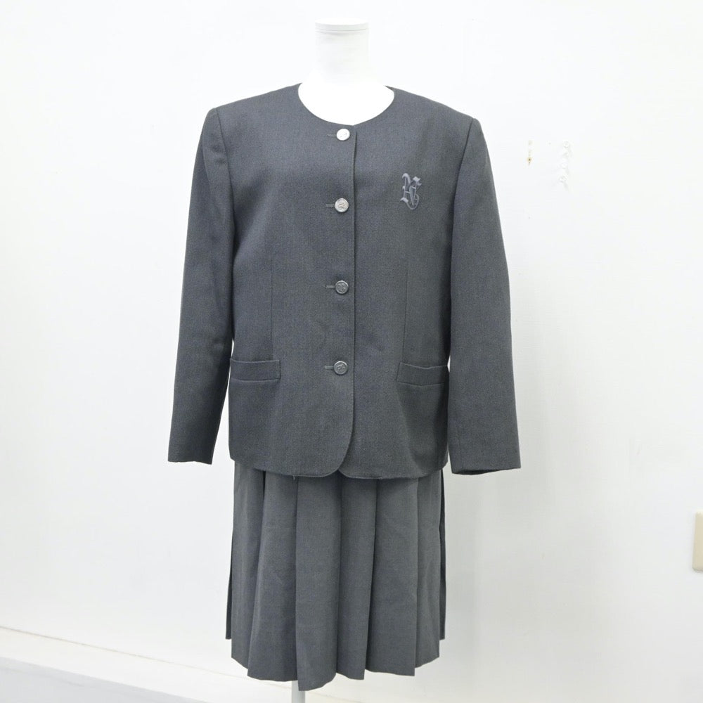 【中古】兵庫県 仁川学院高等学校 女子制服 3点（ブレザー・ジャンパースカート）sf018382