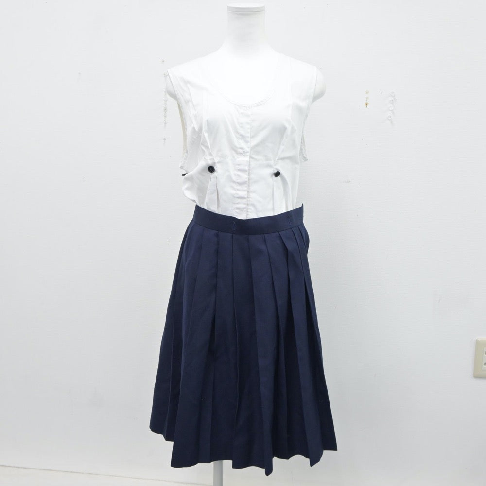 【中古】広島県 山陽高等学校 女子制服 4点（セーラー服・ニット・スカート）sf018383