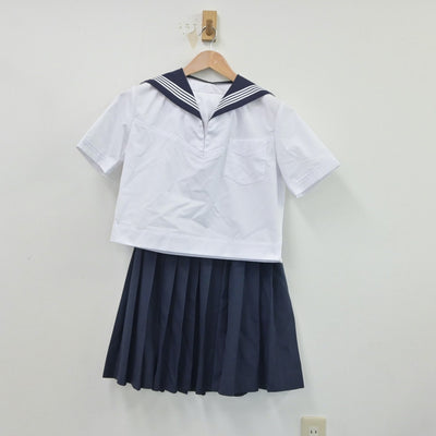 【中古】宮城県 常盤木学園高等学校 女子制服 3点（セーラー服・スカート）sf018386