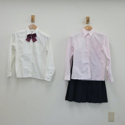 【中古】京都府 京都西山高等学校 女子制服 6点（ブレザー・シャツ・ニット・スカート）sf018390