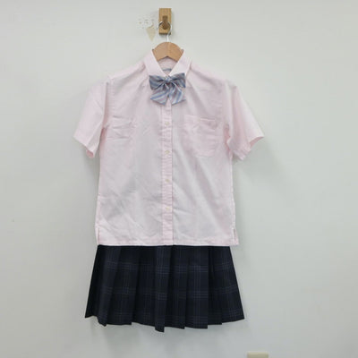 【中古】京都府 京都西山高等学校 女子制服 5点（シャツ・ニットベスト・スカート）sf018392