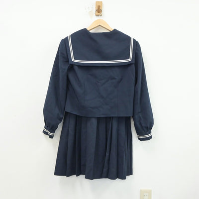 【中古】茨城県 大穂中学校 女子制服 2点（セーラー服・スカート）sf018393