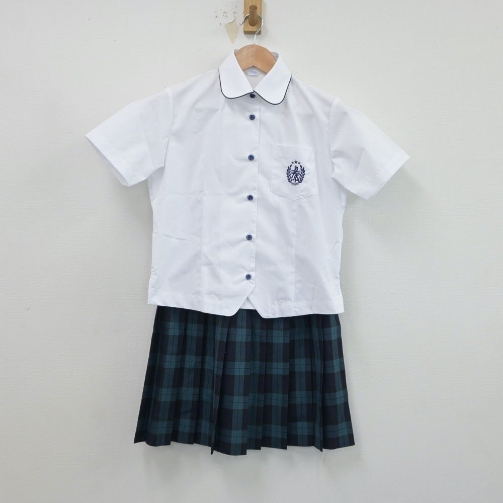 【中古】静岡県 浜松聖星高等学校 女子制服 3点（シャツ・ニットベスト・スカート）sf018406