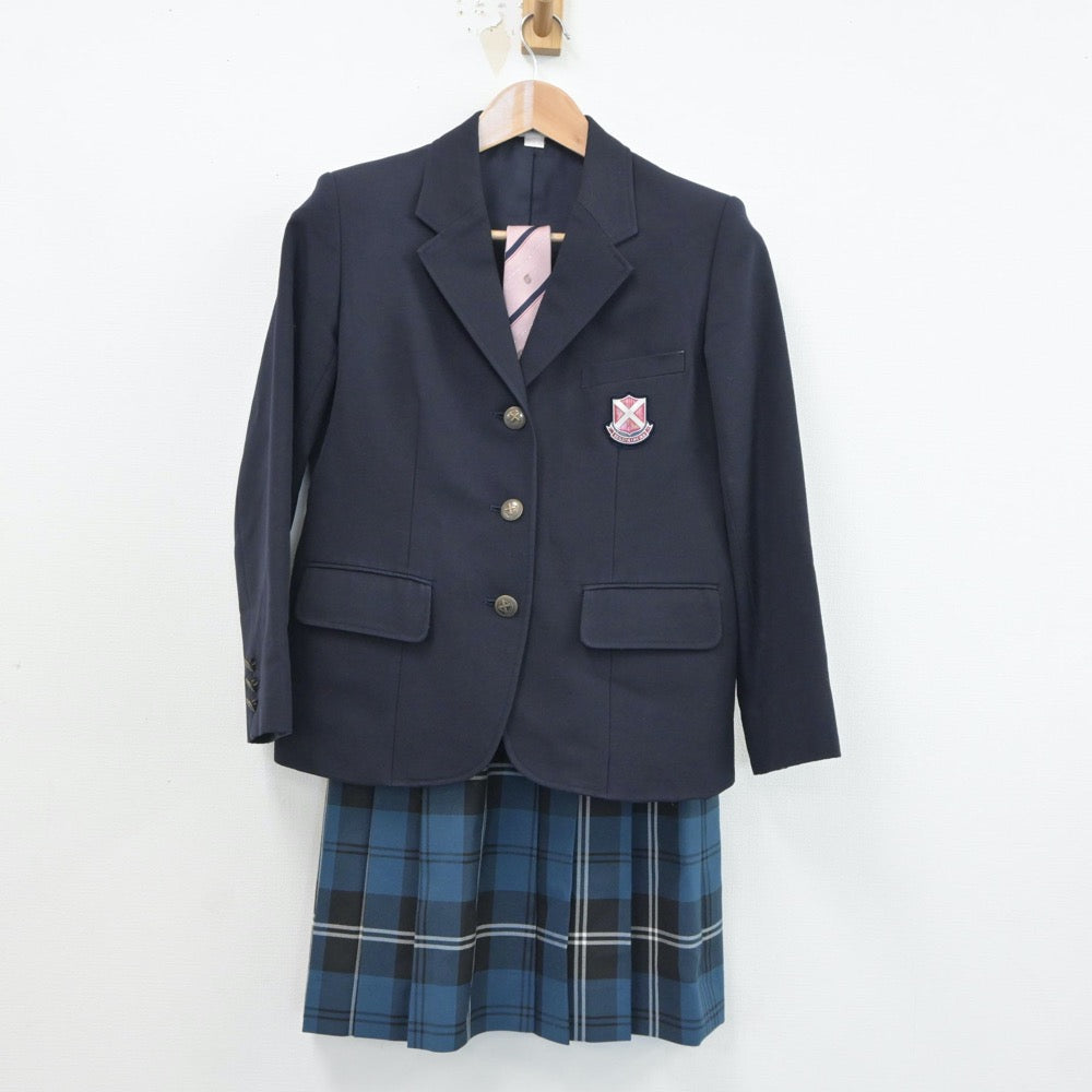 【中古】大阪府 桃山学院高等学校 女子制服 3点（ブレザー・スカート）sf018410