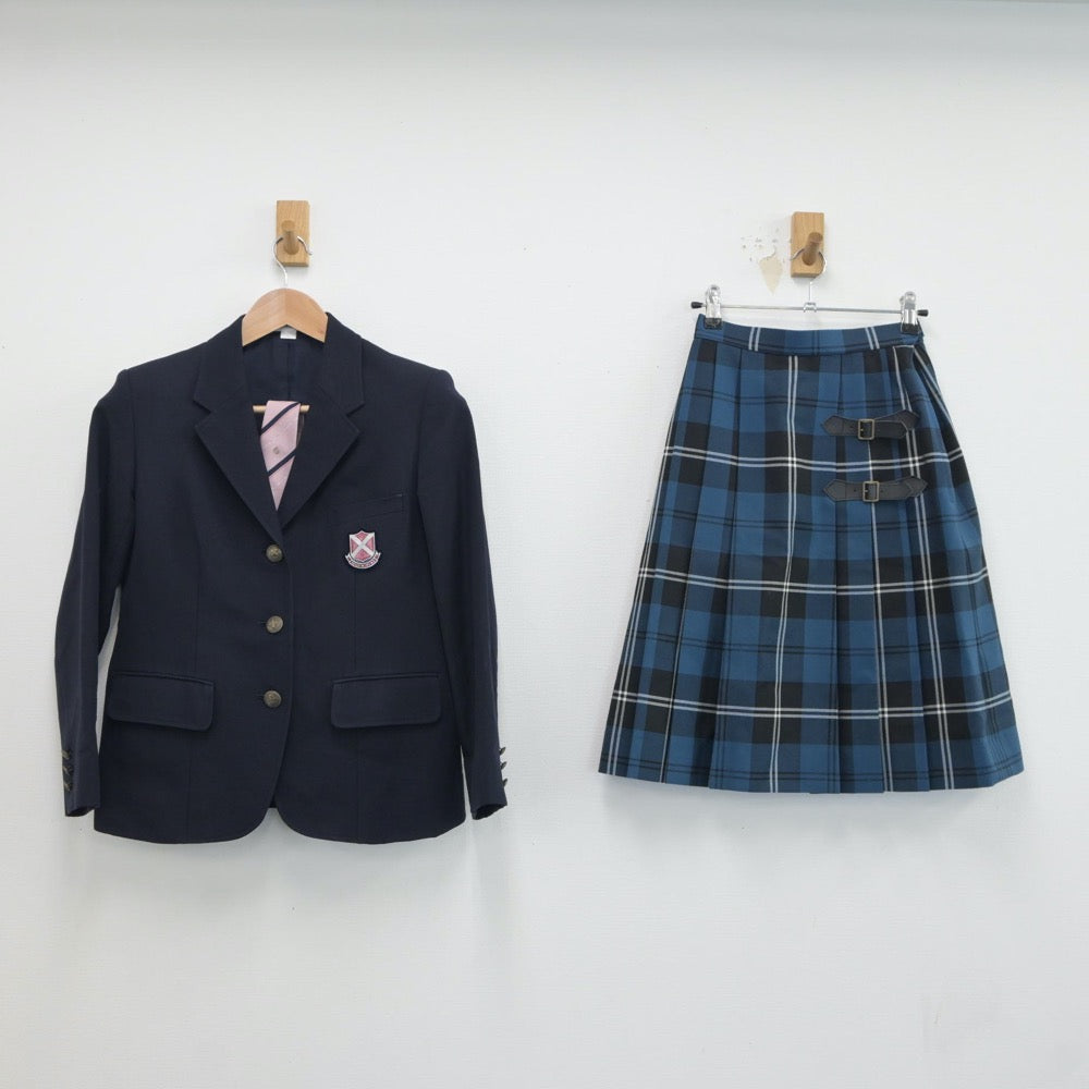 【中古】大阪府 桃山学院高等学校 女子制服 3点（ブレザー・スカート）sf018410