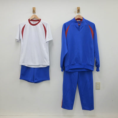 【中古】熊本県 文徳中学校・高等学校 女子制服 4点（ジャージ 上・ジャージ 下・体操服 上・体操服 下）sf018429