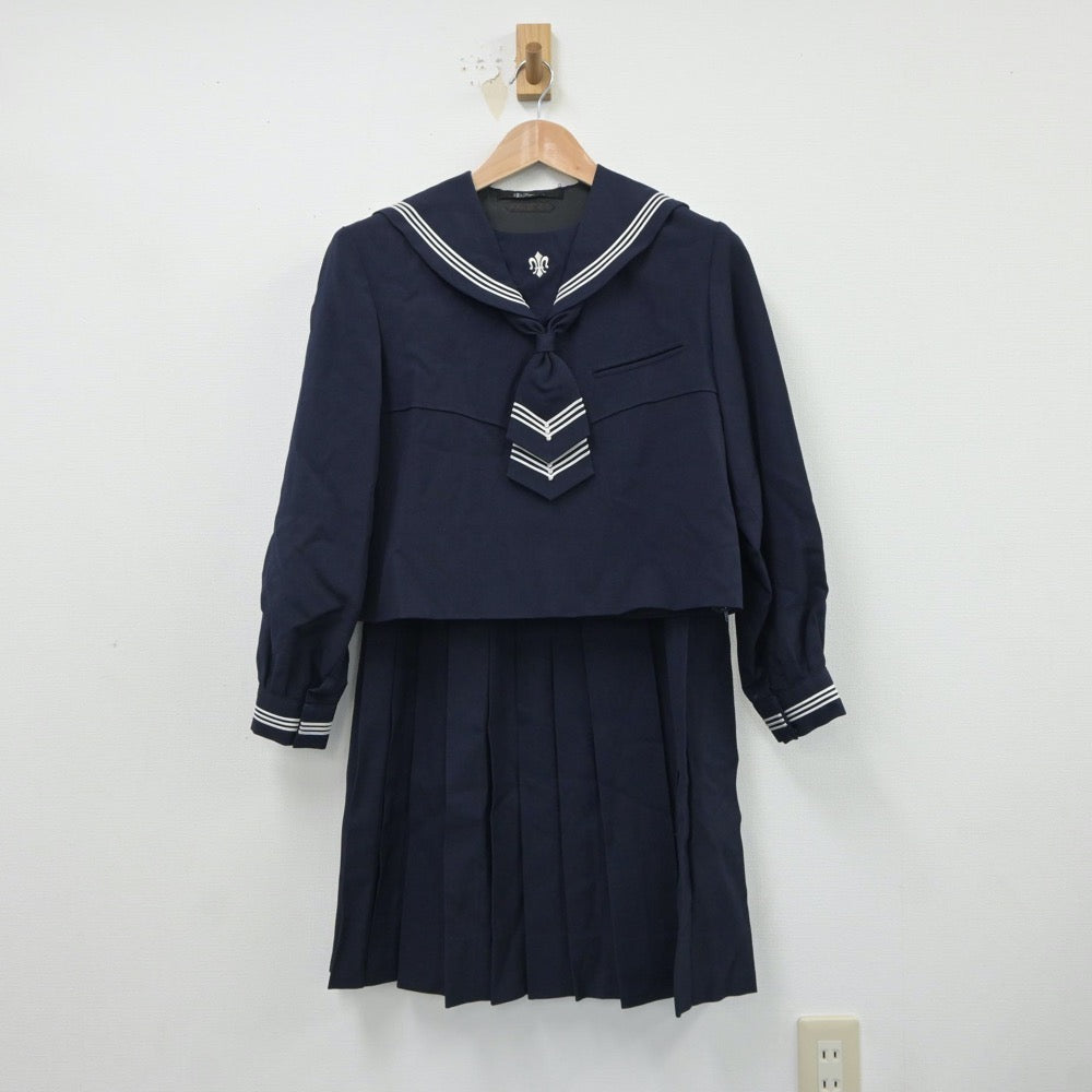 【中古】宮城県 仙台白百合学園高等学校 女子制服 4点（セーラー服・スカート）sf018435