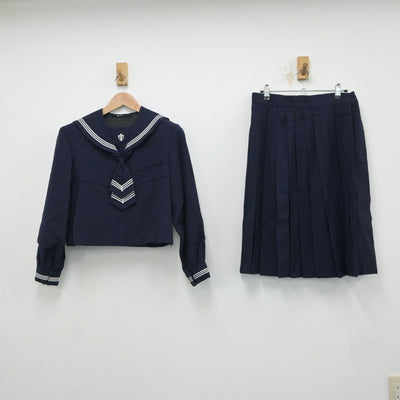 【中古】宮城県 仙台白百合学園高等学校 女子制服 4点（セーラー服・スカート）sf018435