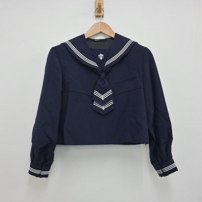 【中古】宮城県 仙台白百合学園高等学校 女子制服 4点（セーラー服・スカート）sf018435