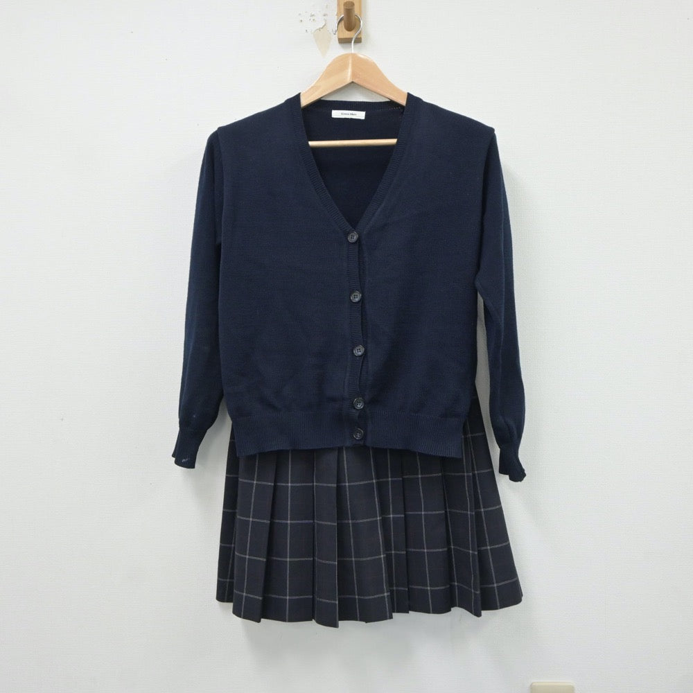 【中古】東京都 駒沢学園女子中学校・高等学校 女子制服 2点（ニット・スカート）sf018440