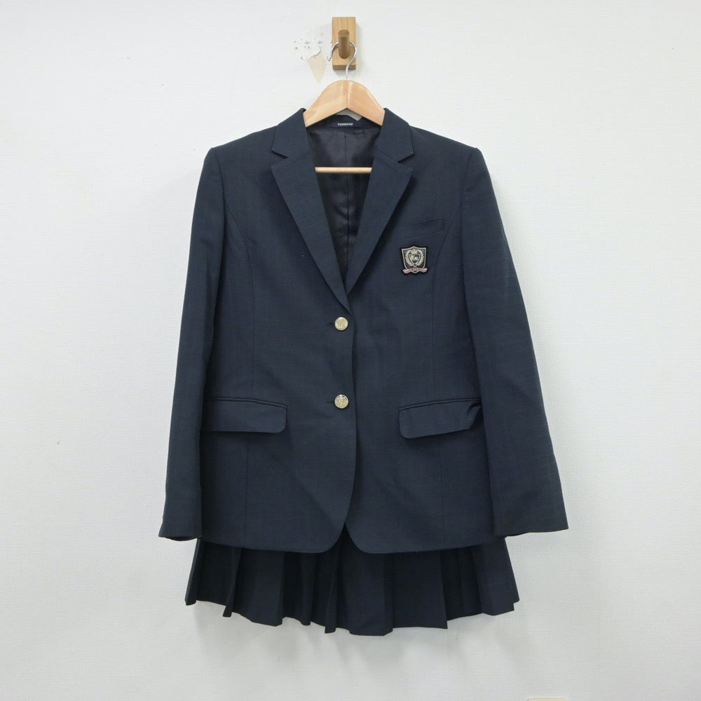 【中古】東京都 東亜学園高等学校 女子制服 3点（ブレザー・ベスト・スカート）sf018443