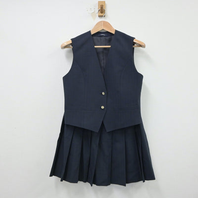 【中古】東京都 東亜学園高等学校 女子制服 3点（ブレザー・ベスト・スカート）sf018443