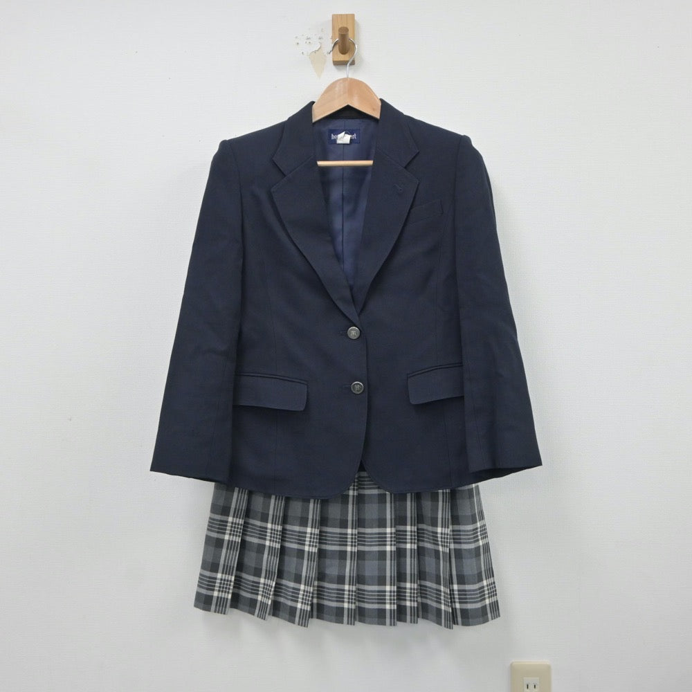 【中古】埼玉県 本庄東高等学校 女子制服 3点（ブレザー・ニット・スカート）sf018454