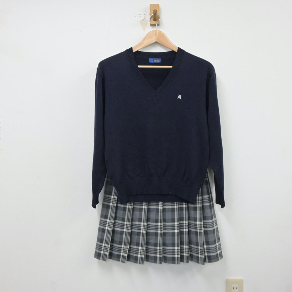 【中古】埼玉県 本庄東高等学校 女子制服 3点（ブレザー・ニット・スカート）sf018454