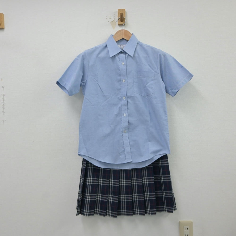 【中古】埼玉県 開智高等学校 女子制服 3点（シャツ・ニットベスト・スカート）sf018457