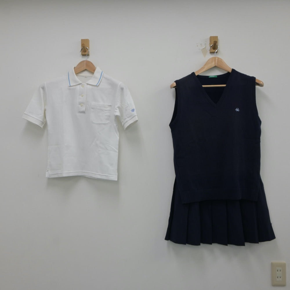 【中古】兵庫県 神戸常盤女子高等学校 女子制服 3点（シャツ・ニットベスト・スカート）sf018459