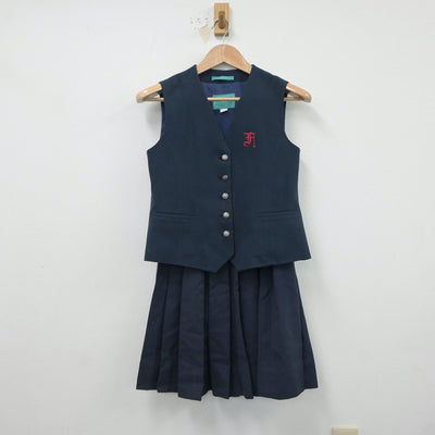 【中古】兵庫県 福田中学校 女子制服 3点（ブレザー・ベスト・スカート）sf018460