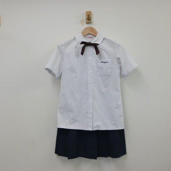 中古制服】兵庫県 雲雀丘学園高等学校 女子制服 3点（シャツ・スカート