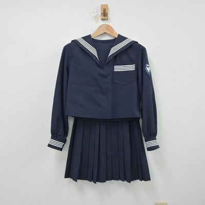 【中古】宮城県 常盤木学園高等学校 女子制服 3点（セーラー服・ニット・スカート）sf018467