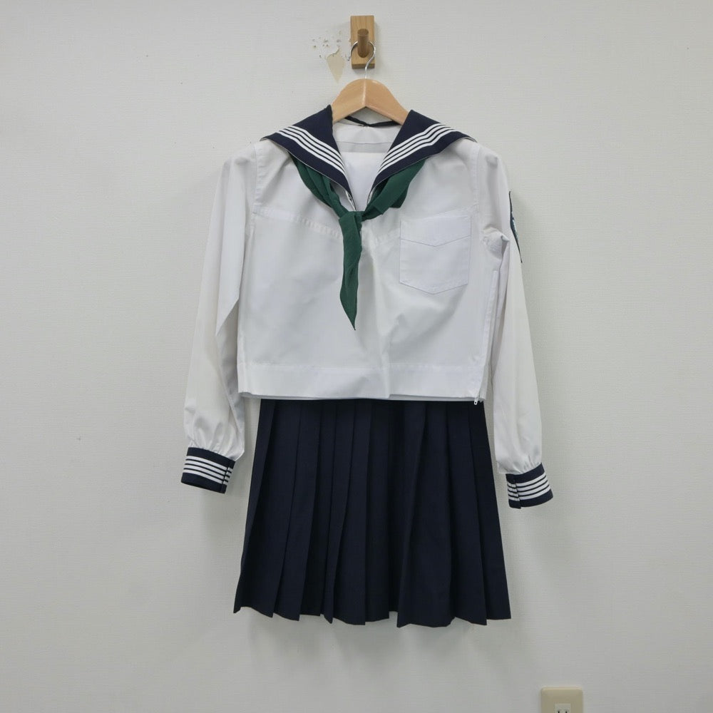 【中古】宮城県 常盤木学園高等学校 女子制服 4点（セーラー服・スカート）sf018468