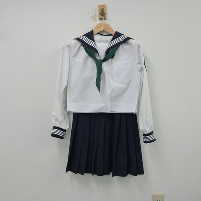 【中古】宮城県 常盤木学園高等学校 女子制服 4点（セーラー服・スカート）sf018468