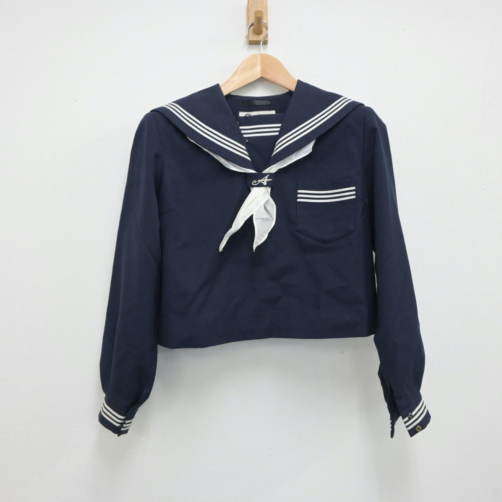 【中古】兵庫県 荒井中学校 女子制服 3点（セーラー服・スカート）sf018470