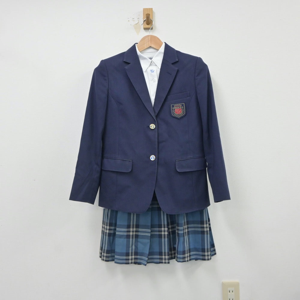 【中古】沖縄県 浦添高等学校 女子制服 3点（ブレザー・シャツ・スカート）sf018473