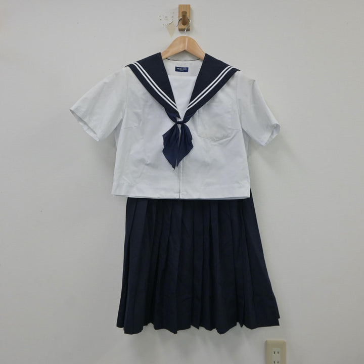 中古制服】福岡県 朝倉高等学校 女子制服 2点（セーラー服