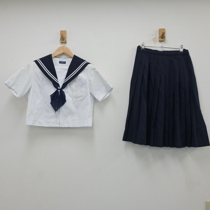 AS395-1 (中古) 福岡県 八幡南高校 セーラー服 上下セット /15R