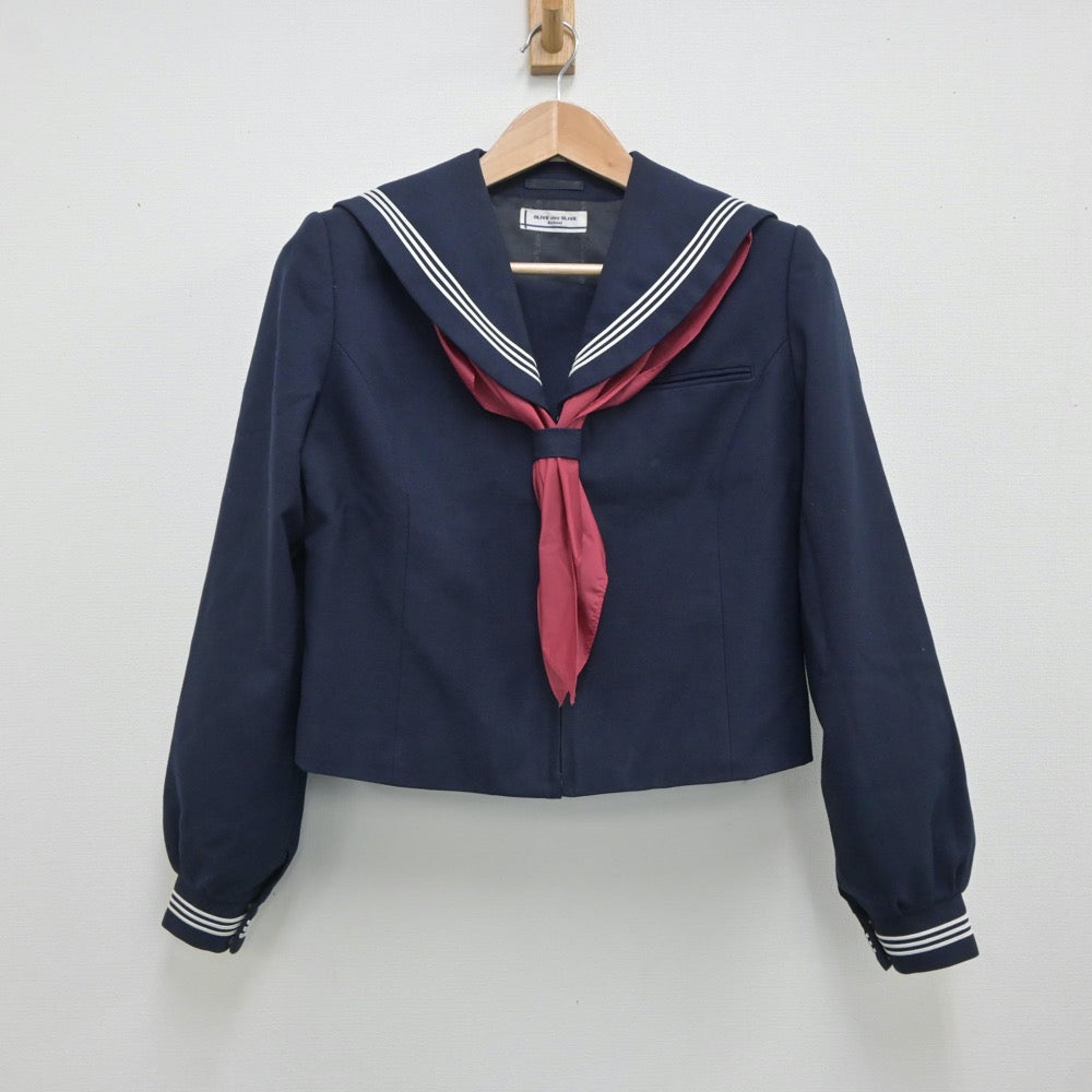 【中古】秋田県 将軍野中学校 女子制服 3点（セーラー服・スカート）sf018481