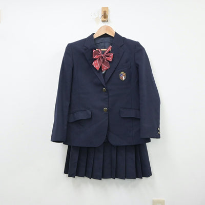 【中古】福島県 日本大学東北高等学校 女子制服 4点（ブレザー・ニット・スカート）sf018484