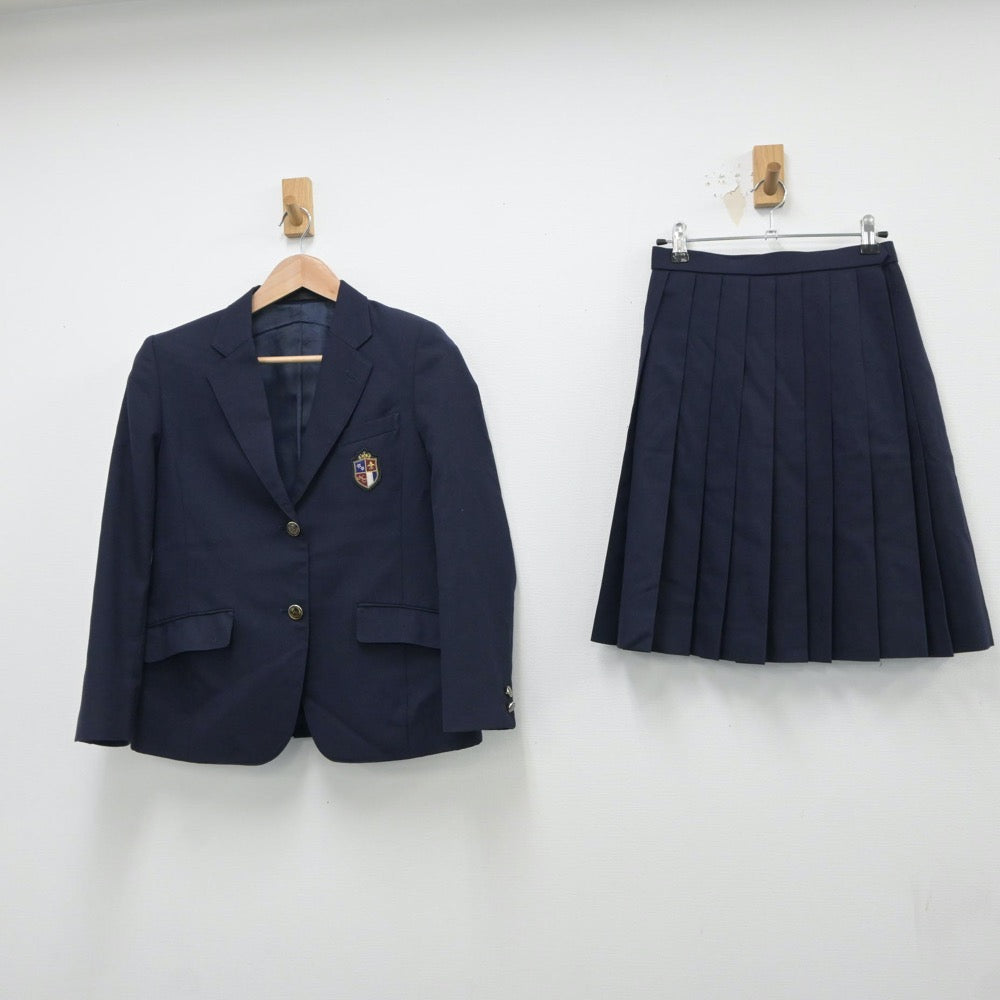 【中古】福島県 日本大学東北高等学校 女子制服 4点（ブレザー・ニット・スカート）sf018484