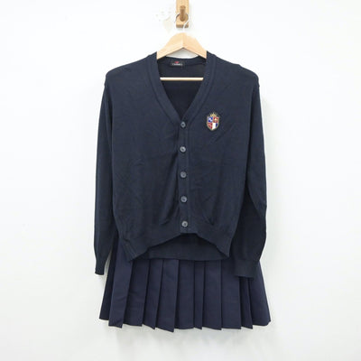 【中古】福島県 日本大学東北高等学校 女子制服 4点（ブレザー・ニット・スカート）sf018484