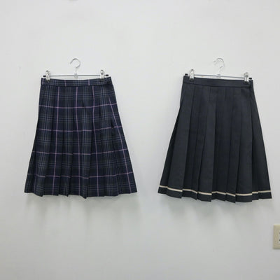 【中古】福島県 日本大学東北高等学校 女子制服 2点（スカート）sf018485