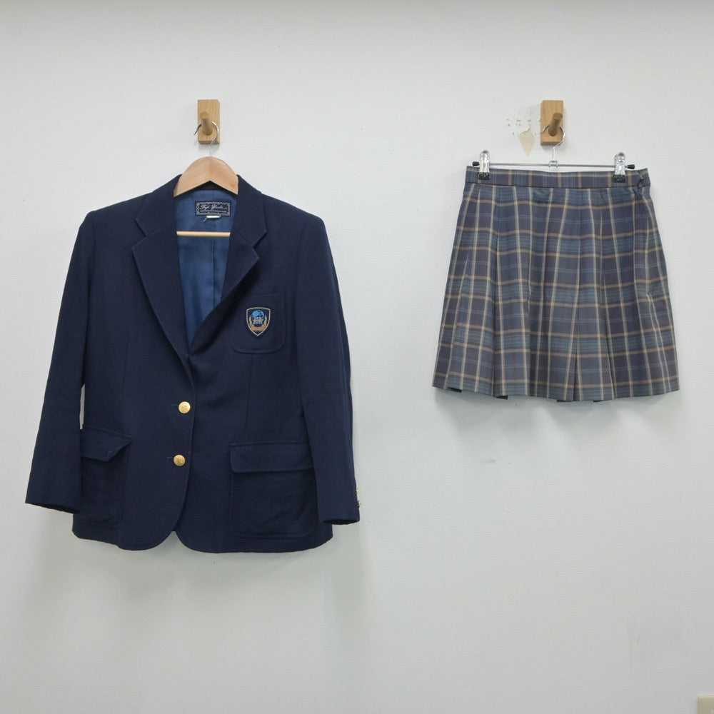 【中古】千葉県 松戸国際高等学校 女子制服 4点（ブレザー・スカート・スカート）sf018486