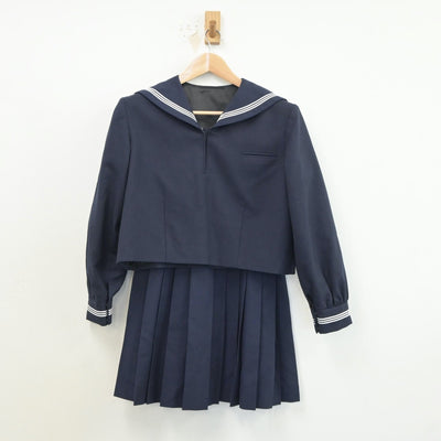 【中古】東京都 小松川高等学校 女子制服 2点（セーラー服・スカート）sf018502